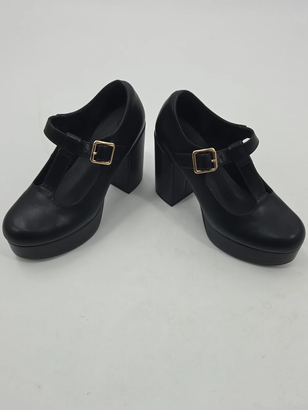 Classic Black Patent Mary Jane Platform Heels
